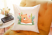 Cute Teddy and Vintage Books Clipart, an Illustration by Sublimation Artist (Thumbnail 6 of 6)