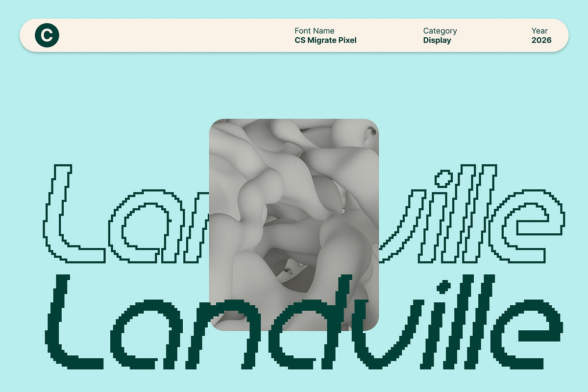 CS Migrate Pixel, a Sans Serif Font by Craft Supply Co. (Photo 6 of 8)