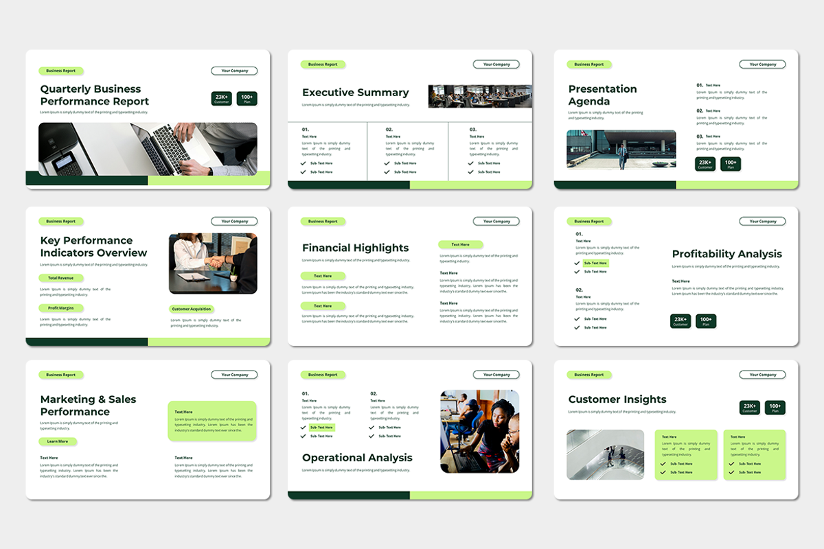 Business Report - Google Slides, a Presentation Template by Iqsiart Studio (Photo 2 of 3)