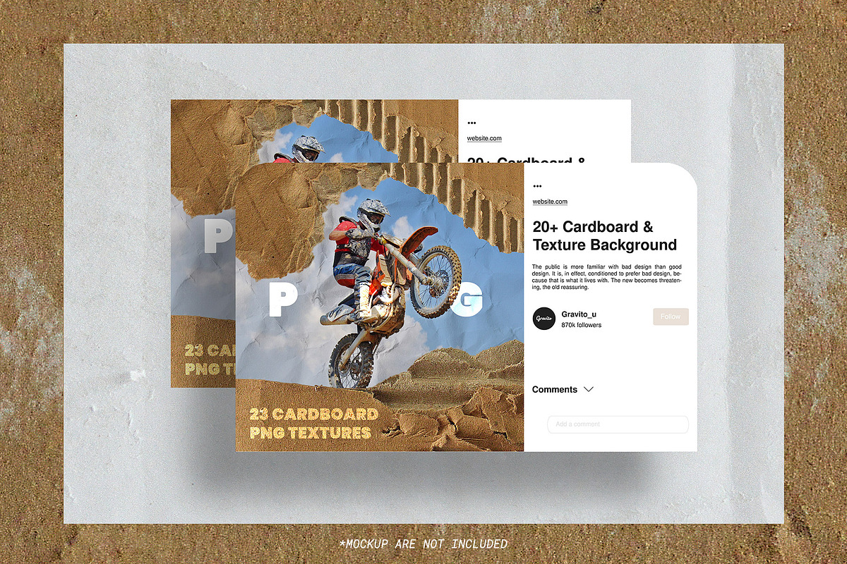 Cardboard Texture & Elements Pack, a Texture Graphic by Gravito (Photo 9 of 9)