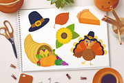 Thanksgiving Clipart, Turkey Clipart, an Illustration by The Digital Download Shop (Thumbnail 2 of 3)