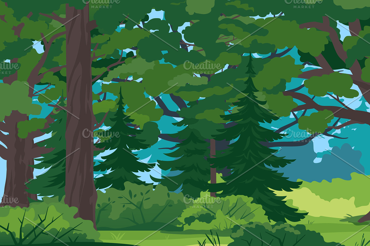 European forest nature landscape, an Illustration by Oceloti (Photo 1 of 3)
