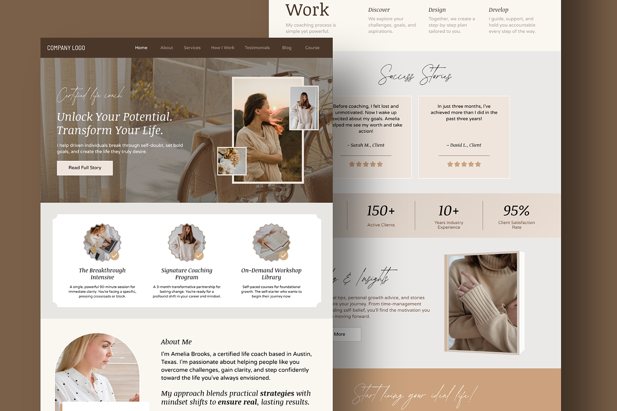 Life Coach Canva Website Template, a Landing Page Template by Snapybiz (Photo 6 of 10)