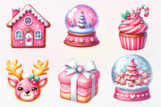 Pink Christmas Cookie Clipart, an Illustration by Dream Creation (Thumbnail 7 of 8)
