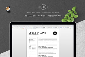 Resume Template For MS Word & Pages