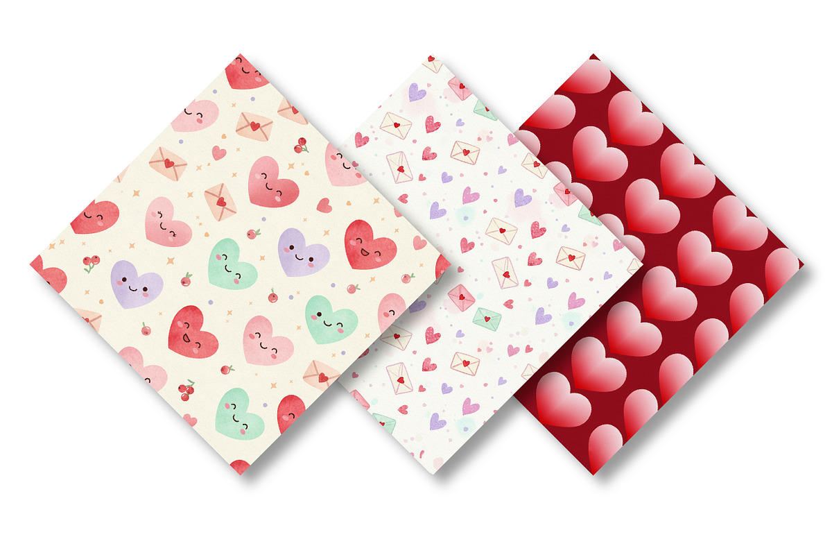 Valentine’s Day Theme Digital Papers, a Pattern Graphic by Canvas Craft (Photo 4 of 4)