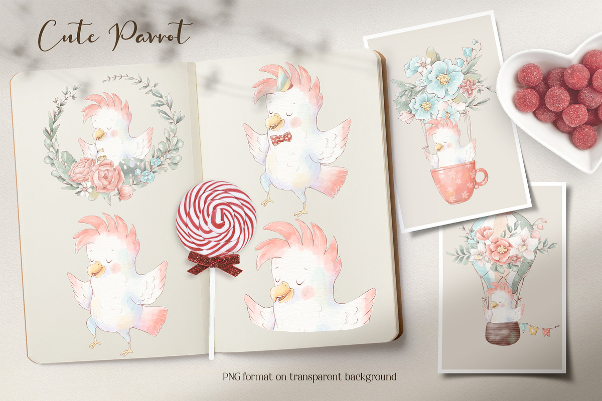 Cute Tropical animals clipart., an Animal Illustration by Yuliya Art (Photo 20 of 33)