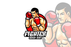 Illustration Fighter Logo Design., a Branding & Logo Template by VectorCraft