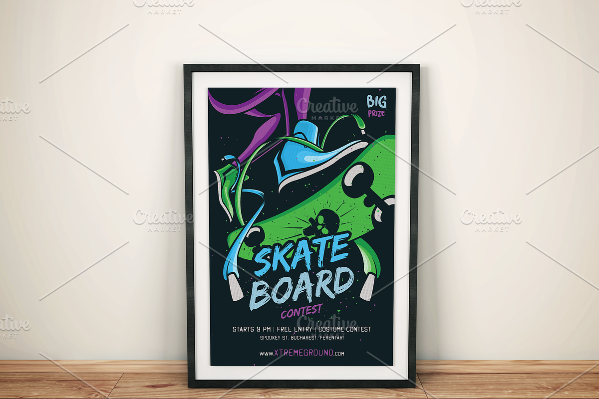 Skateboard Halloween Contest, a Flyer Template by SNK's (Photo 2 of 3)