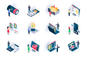Unique Isometric Icons Pack, an Outline Icon by alexdndz (Thumbnail 13 of 21)