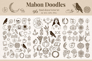 Mabon Doodles: 97 Autumn Equinox Art