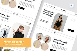Minimal Fashion Landing Page, an UI Kit Template by SquidPixey