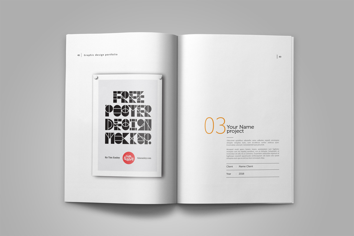Graphic Design Portfolio Template, a Brochure Template by adekfotografia (Photo 29 of 42)