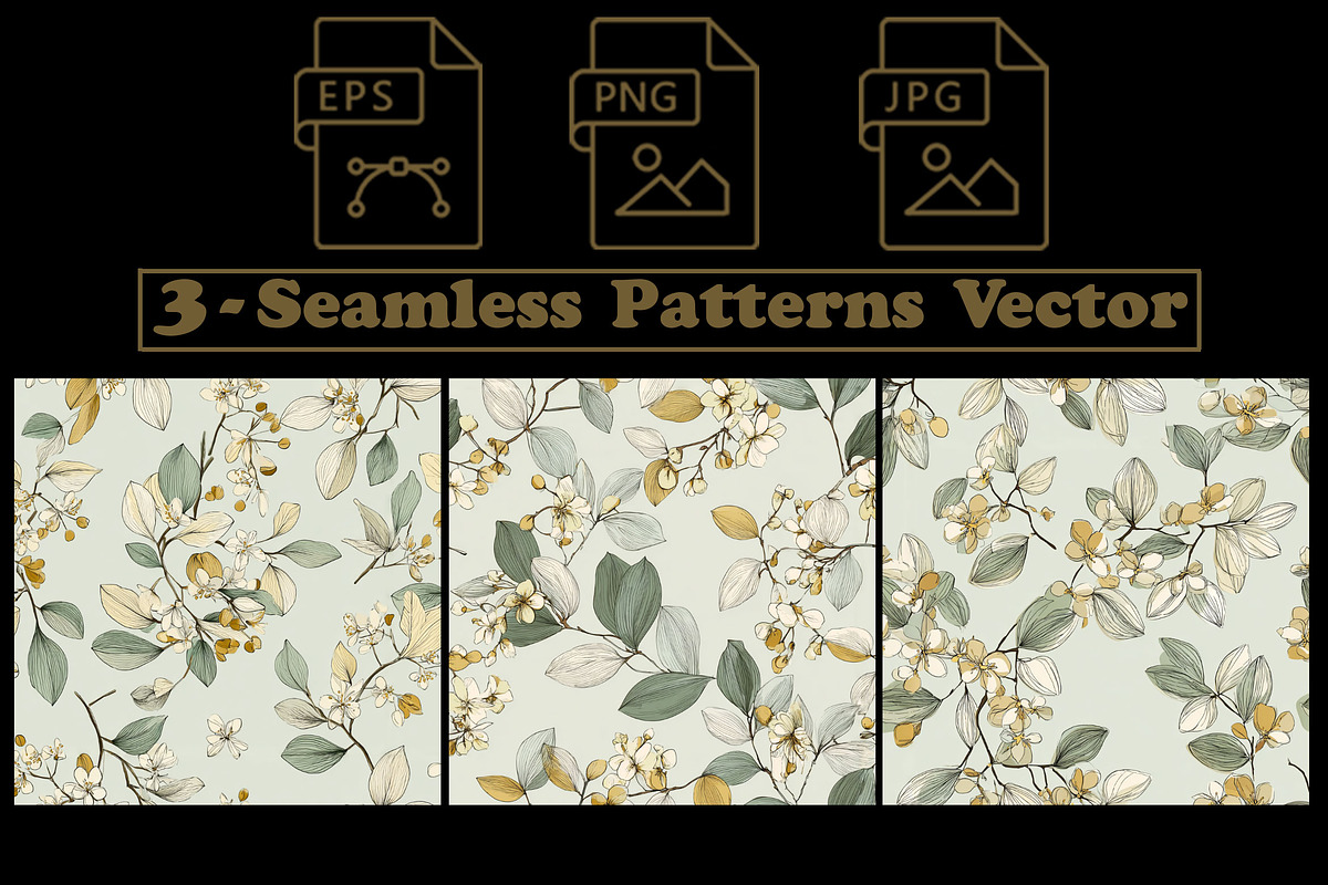 Senna Leaves and Blossom Patterns, a Pattern Graphic by one-touch (Photo 4 of 9)