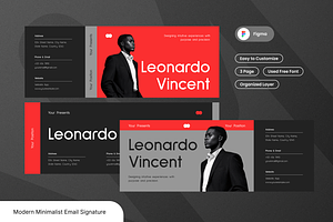 Modern Minimalist Email Signature, an UI Kit Template by Annora Studio