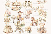 Baby Shower Clipart Bundle, a Decorative Illustration by GlamArtZhanna (Thumbnail 3 of 5)