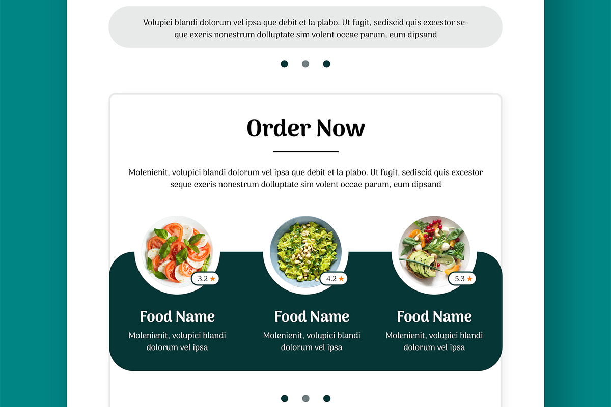 Food Email Newsletter Template, an UI Kit Template by ContestDesign (Photo 3 of 5)