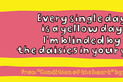 Yellow Day, a Handwritten Font by pizzadudedotdk (Thumbnail 5 of 8)