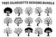 Tree Silhouette Vector Collection, an Illustration by jahid234 (Thumbnail 1 of 7)