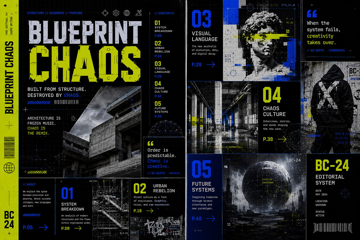 Blueprint Chaos, a Blackletter Font by Art StoreID (Photo 8 of 11)