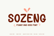 Sozeng - Funny & Kids Font, a Sans Serif Font by Iqsiart Studio (Thumbnail 1 of 6)
