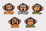 Cute Animal Emoji Sticker Pack, an Animal Illustration by Black Cat Studio (Thumbnail 2 of 5)