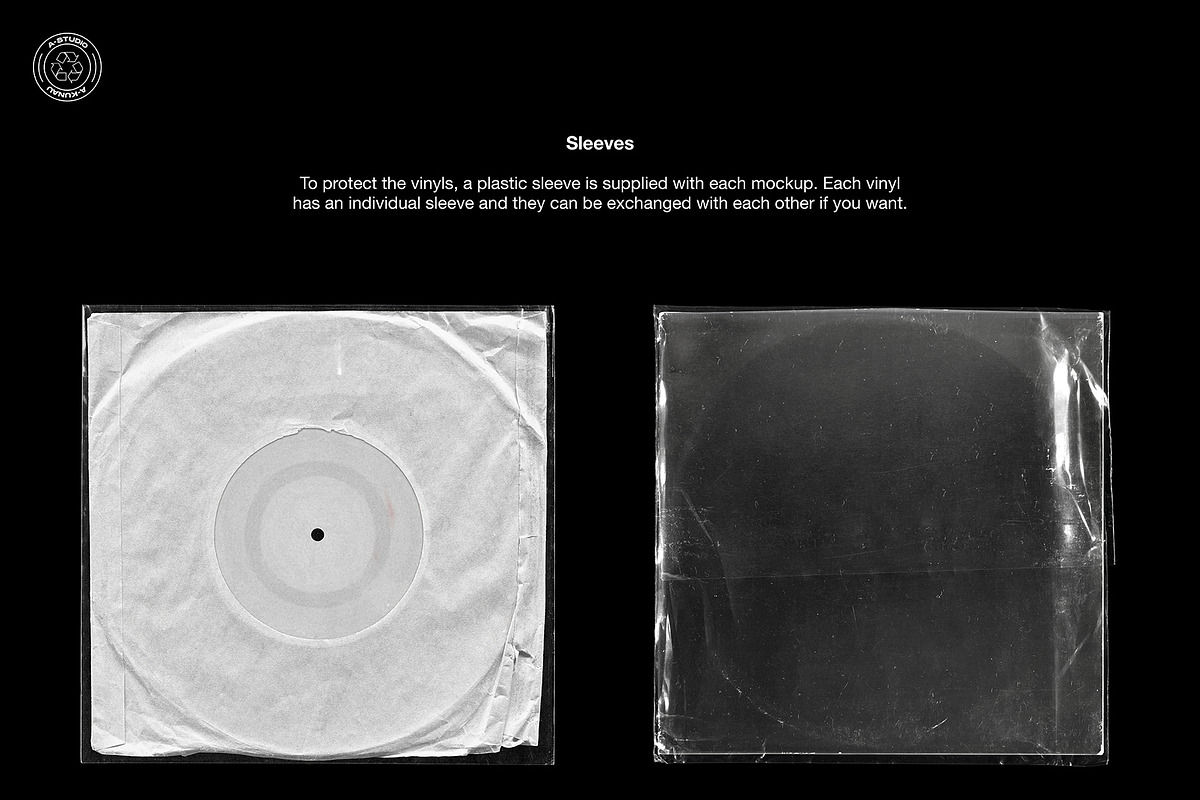 Vinyl Mockup Pack 4 in 1, a Packaging Mockup by A-Studio (Photo 5 of 13)