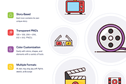 Multimedia Icon Set, a Duotone Icon by Brickclay (Thumbnail 2 of 9)