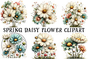 Spring Daisy Flower Clipart, an Illustration by OK Design (Thumbnail 3 of 6)