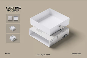 Slide Box Mockup, a Packaging Mockup by zpackcreative