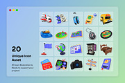 Travel Booking & Navigation 3D Icon, a Work Illustration by twinstd (Thumbnail 6 of 6)