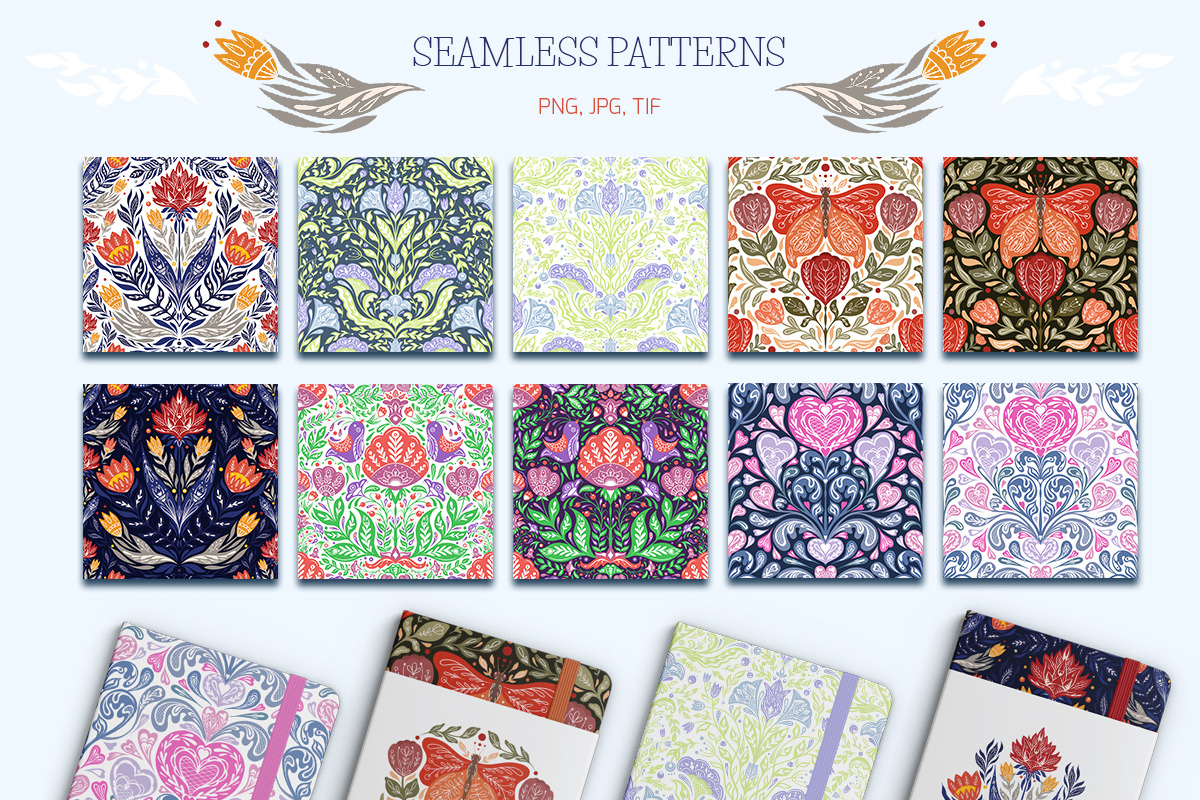 Folk art patterns set, a Graphic by Veleri (Photo 2 of 7)