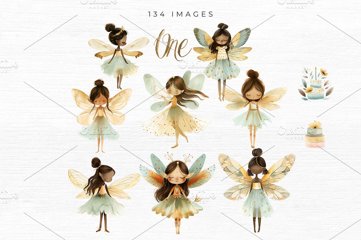 Fairy Garden Clipart, 134 PNG, a Decorative Illustration by EllyandLima (Photo 7 of 10)