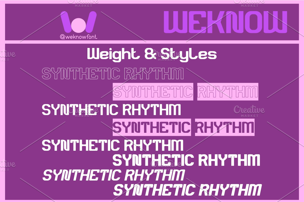 Synthetic Rhythm font, a Font by weknow (Photo 6 of 8)