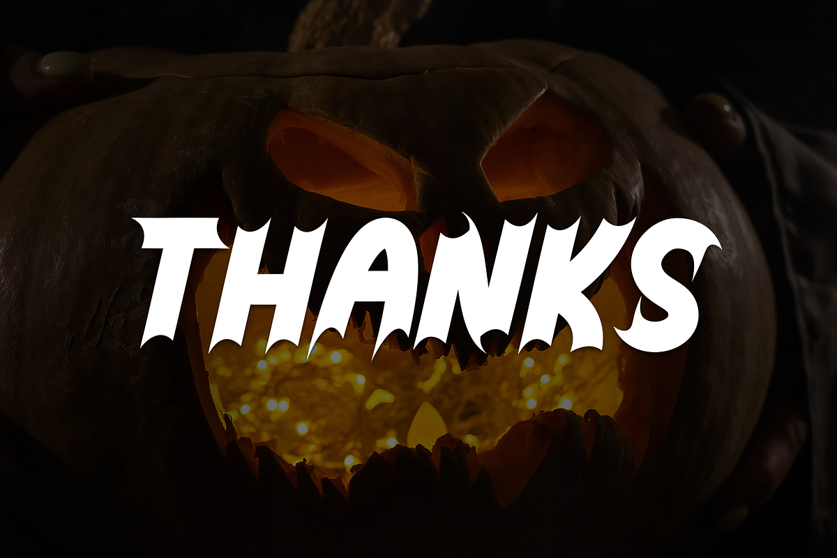 Spooky Pumpkin | Script Font, a Script Font by Scratchones (Photo 8 of 8)
