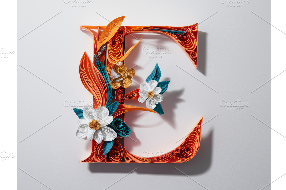 Elegant Paper Quilling Art Forming, an Illustration by tilialucida