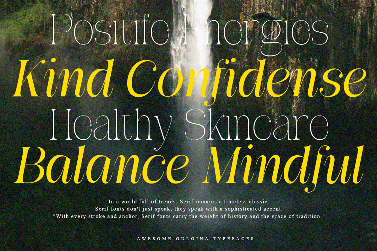 Awesome Gulgina Complete | 243 Fonts, a Serif Font by IM Studio (Photo 7 of 15)