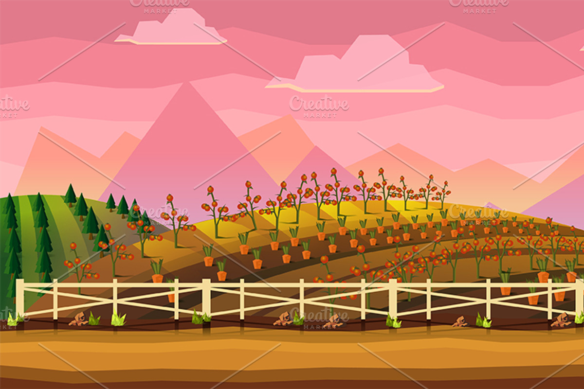 5  Farm Game Backgrounds, a Texture Illustration by 2dvillShop (Photo 7 of 8)