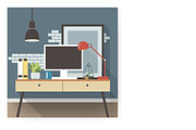Modern interior set, a Decorative Illustration by Good Studio (Thumbnail 3 of 5)