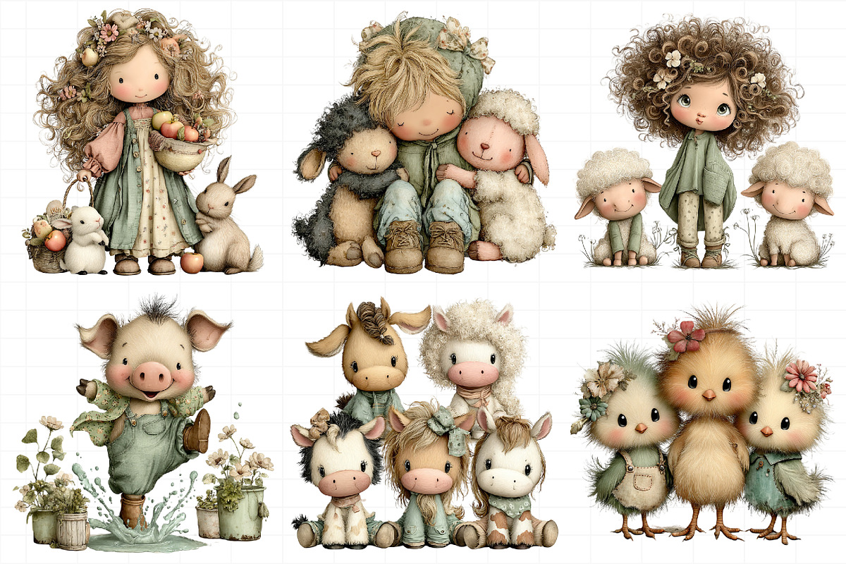 Cute Farm Clipart Bundle, an Illustration by Daily.Designs (Photo 6 of 6)