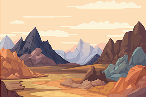 Background Desert Stone Mountains