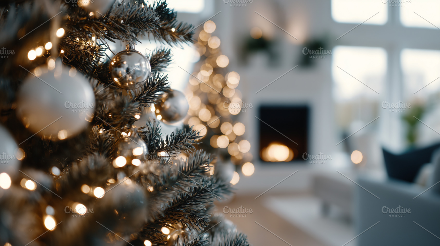 Christmas tree with glowing lights, a Holiday Photo by MistyDay