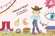 Bohemian Summer Watercolor Set, a Decorative Illustration by SimpleThings (Thumbnail 4 of 9)