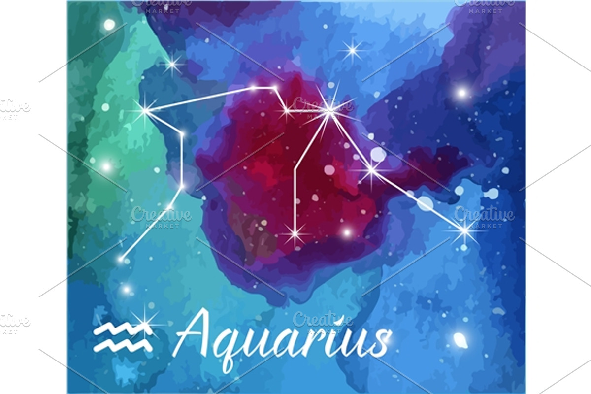 12 Zodiac signs on watercolor, a Texture Graphic by Sunshine Art Shop (Photo 12 of 13)