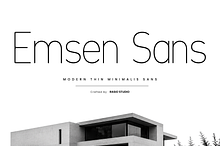 Emsen Thin Sans Serif Font