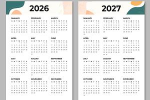 Wall Calendar 2024 To 2027 Template