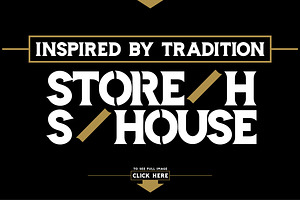 Storehouse Font + Vector shapes, a Serif Font by LeoSupply.co