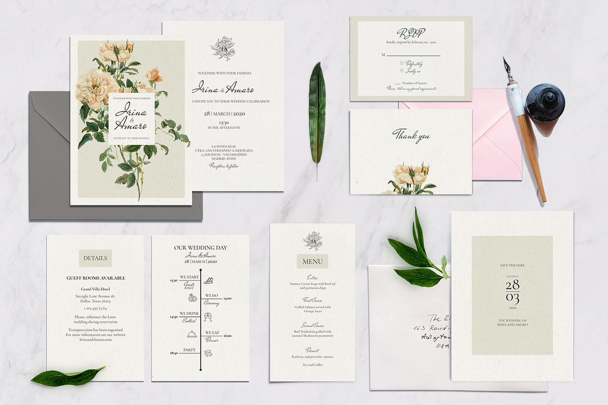 My Beautiful Wedding Invitation Set, an Invitation Template by Irina Dolgikh (Photo 3 of 6)
