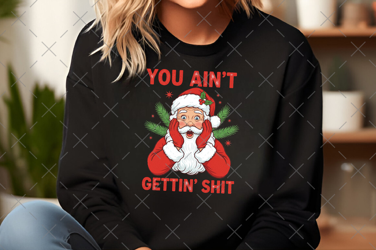 Vintage Santa You Ain't Gettin Shit, an Illustration by Craft Nest (Photo 4 of 6)