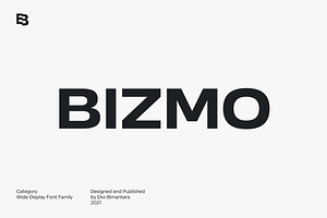Bizmo; 18 Fonts of Display Family, a Sans Serif Font by Eko Bimantara